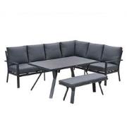 Garden Impressions Senja lounge dining set 4-delig rechts - mystic gri...