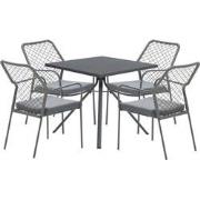 5-delige tuinset Dido stoel mosgroen -Rimini tafel- Garden Impressions