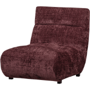 BePureHome Observe Fauteuil - Chenille - Aubergine - 82x75x96