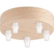 Planfondkap 5L - Houten - Lamponderdeel - ø12 x 5 cm - Rond - Ontworpe...