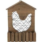 Clayre & Eef Opbergmand  32x12x40 cm Bruin Hout Kip Planthouder