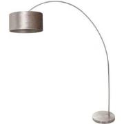 Mexlite - vloerlamp - Solva - staal - metaal stof - booglamp - E27 - 3...