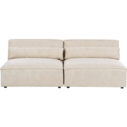 Beliani HELLNAR - Tweezitsbank-Beige-Fluweel