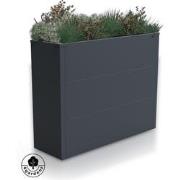 4gardenz® Plantenbak Metaal voor Buiten met Verhoogde Bodem - 100x30x7...