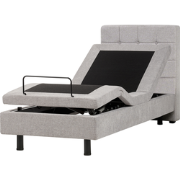 Beliani DUKE - Eenpersoonsbed-Grijs-Polyester
