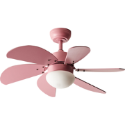 Beliani LOGAR - Plafondlamp met ventilator-Roze-Synthetisch materiaal