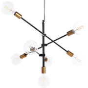 Beliani CREMERA - Hanglamp-Zwart-IJzer