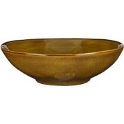 Mica Decorations Tabo Schaal - H9 x Ø30,5 cm - Keramiek - Oker