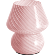 Beliani LOBO - Tafellamp-Roze-Glas