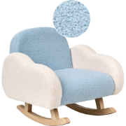 Beliani SKARE - Schommelstoel-Blauw-Bouclé
