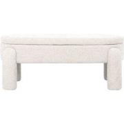 Opbergbank Beige Stof - Halbankje - 115x52x47cm - Juul