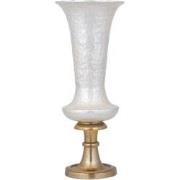 PTMD Bloempot Lysse - 25x25x61 cm - Aluminium - Wit