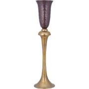 PTMD Bloempot Lysse - 27x27x109 cm - Aluminium - Bruin