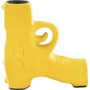 Candle holder - Gun - Ceramics - Neon Yellow  - 12x5x12cm