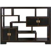 Fine Asianliving Chinese Boekenkast Open Kast Onyx Zwart - Orientique