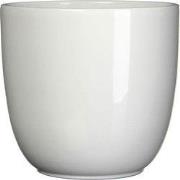 2 stuks - Bloempot Pot rond es/17 tusca 18.5 x 19.5 cm wit Mica