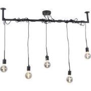 Hanglamp Bar 5-lichts Zwart 120cm