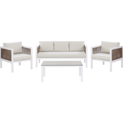 Beliani BORELLO - Zitgroep-Wit-Aluminium