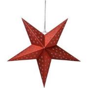 Clayre & Eef Hangende ster 45x15x45 cm Rood Papier