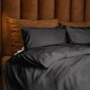 Zydante® Dekbedovertrek Emboss Geometric 240x220 cm - Zwart - met 2 Ku...