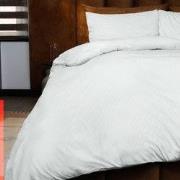 Zydante® Dekbedovertrek Emboss Zebra 140x220 cm - Zilver Grijs - met 1...