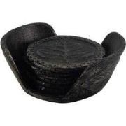 6 Onderzetters + Houder - Grijs - Sevilla