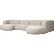 WOOOD Polly Bank Rechts- Polyester - Zand - 71x353x150/245