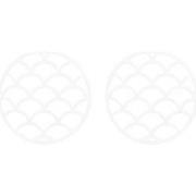 Krumble Siliconen pannenonderzetter rond met schubben patroon - Wit - ...