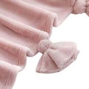 Amelie Home - Milky Powder Pluche Deken Met Kwastjes - Oud roze - 130x...