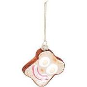 Xmas Hanger - Egg Sandwich - Glass - 6,5x6,5x2,5cm