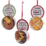 4.25 inch Cookie Box W/Sayings Orn 3/A 10,922x6,096x2,54 cm kerstornam...