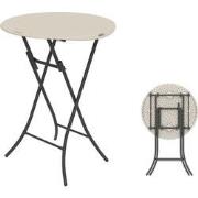 Lifetime® Statafel 110 cm hoog - Stevig Kunststof Ø 84 cm - Wit