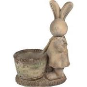 Clayre & Eef Bloempot Konijn 49 cm Bruin Beige Keramisch materiaal Dec...