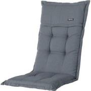 Madison - Tuinkussens Hoge Rug Rib Grey - 123x50 - Grijs