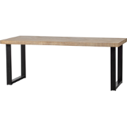 WOOOD Tablo Tafel Visgraat met U-poot - Mango - 78x180x90