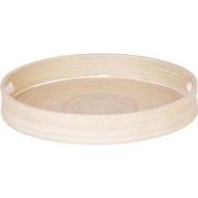 Kolibri Home | Decoratieschaal - Rond egaal bamboe dienblad Ø30cm