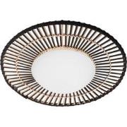 Anne Lighting - plafonniere - Aura - zwart - bamboe glas hout - Ø 50cm...