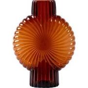 PTMD Zugar Ronde Vaas - 18,5 x 8,5 x 25 cm - Glas - Bruin