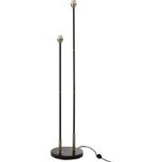 J-Line - Voet Lamp Staand Bollie Staal/marmer Zwart - 30x30x140cm