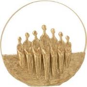 J-Line - Figuren 7delig Cirkel Poly Goud - 30x8x30cm