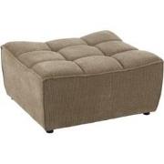 J-Line - Poef Grid Populierenhout/schuim Donker Taupe - 84x92x44cm