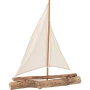 J-Line - Zeilboot Drijfhout Naturel Medium - 51x8x60cm