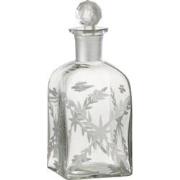 J-Line - Karaf Chloe Vierkant Glas Transparant/goud - 9x9x23cm