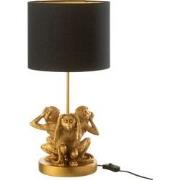 J-Line - Lamp Tafel Aap 3delen Poly Goud - 25x25x53cm