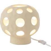 J-Line - Tafel Lamp Globe Aardewerk Beige - 25x25x21.5cm