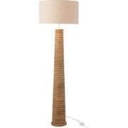 J-Line - Vloerlamp Schroefdraad Hout Naturel/grijs - 48x48x160cm