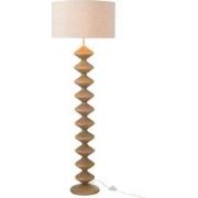 J-Line - Vloerlamp Rups Populierenhout Naturel/grijs - 48x48x156cm