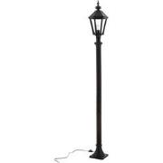 J-Line - Lantaarn Paal Outdoor Gietijzer Zwart - 26x26x210cm