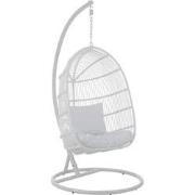 J-Line - Hangstoel Ovaal Staal Wit - 119x105x193cm