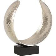 J-Line - Decoratie Maan Metaal Zilver Small - 25.5x10x26cm